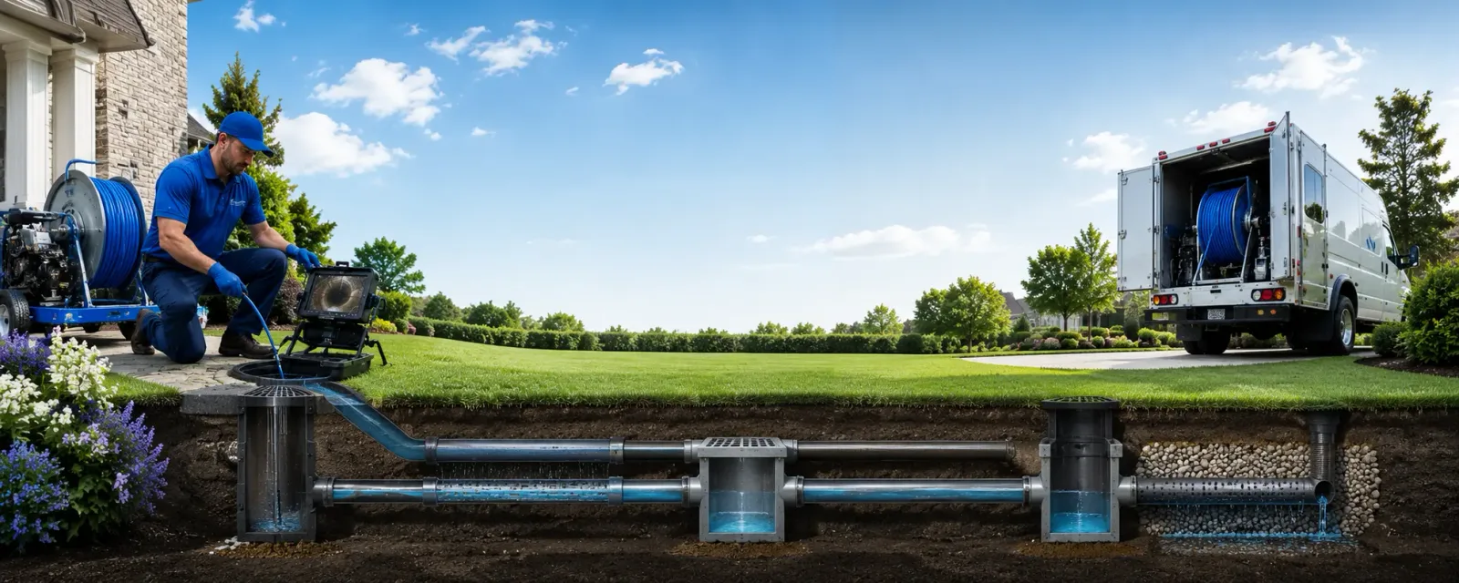 Outdoor drain cleaning information for Haddonfield, NJ
